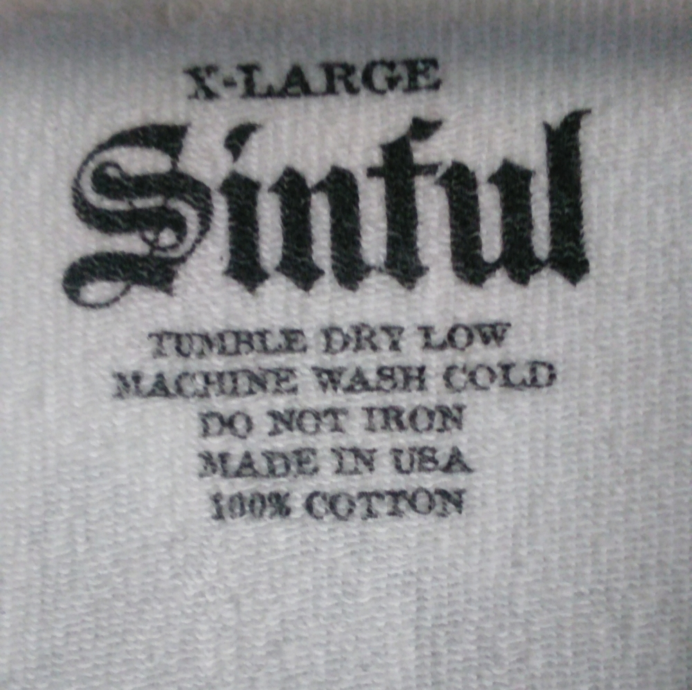 Sinful Rare Rhinestone Wings White Cotton Hoodie - Picture 4 of 10